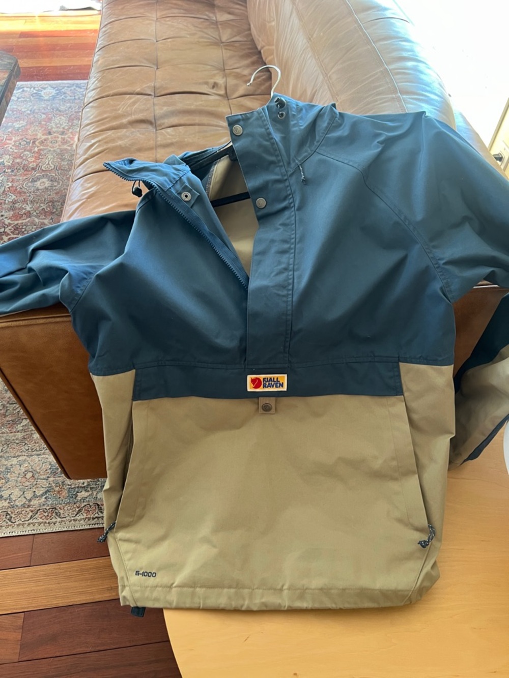 Fjällräven Two-Tone Anorak Jacket in Teal & Khaki